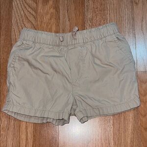 Tan Elastic Waist Shorts